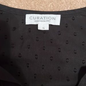 EMERSON FRY CURATION, size small black cotton top